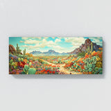 Cactus Cacti Wildflowers Impasto 18 Wall Art