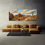 Cactus Impasto Landscape 2 Wall Art