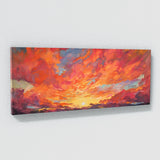 Cloud Impasto Orange Pink 24 Wall Art