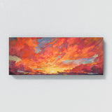 Cloud Impasto Orange Pink 24 Wall Art