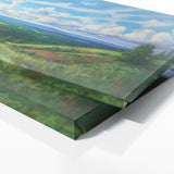 Cloud Vibrant Green Landscape 13 Wall Art