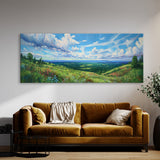 Cloud Vibrant Green Landscape 13 Wall Art