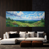 Cloud Vibrant Green Landscape 13 Wall Art