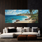 Coastal Impasto Sky Palm 54 Wall Art