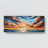 Coastal Seascape Sailboats Sky 12 Wall Art