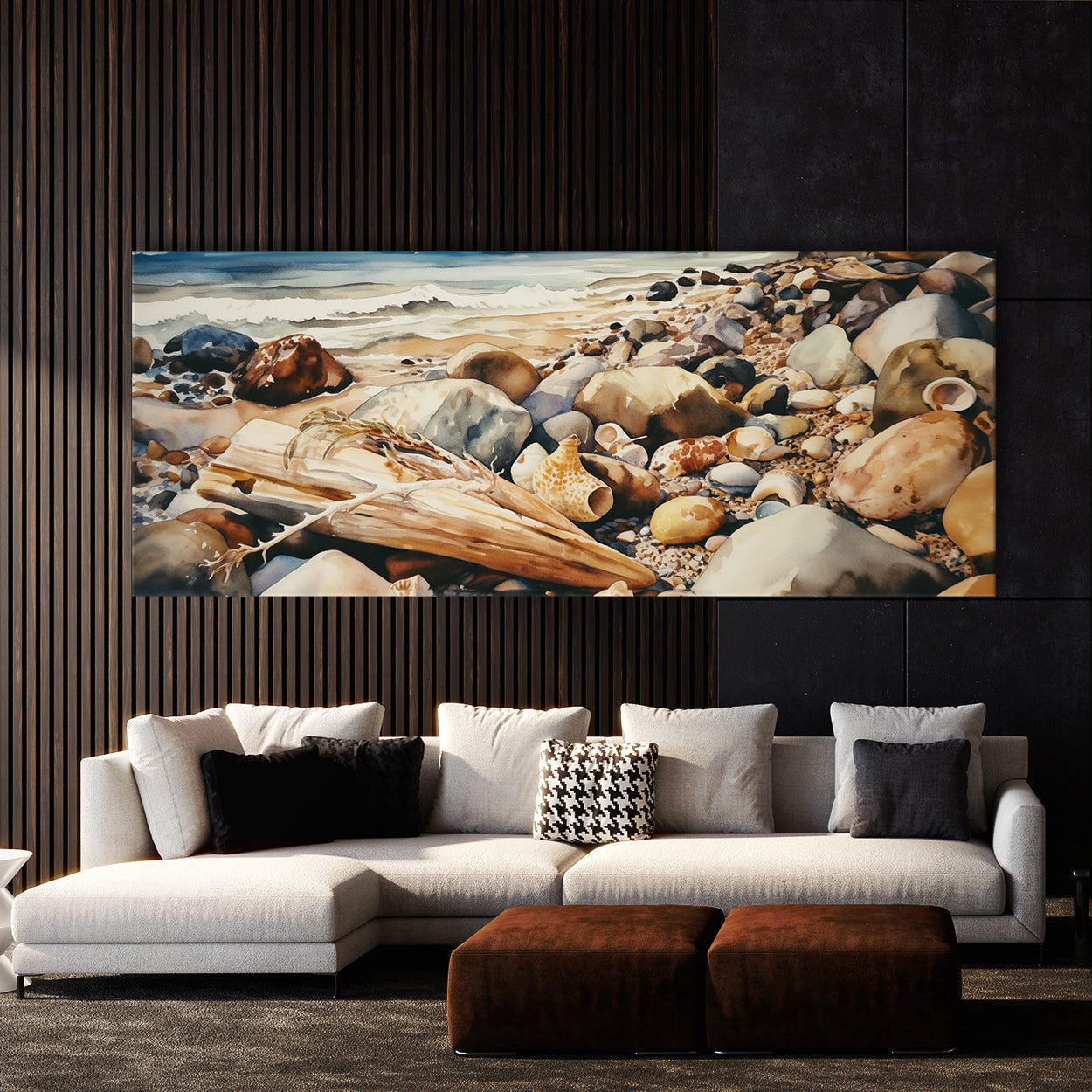 Coastal Seascape Watercolor 11 Wall Art