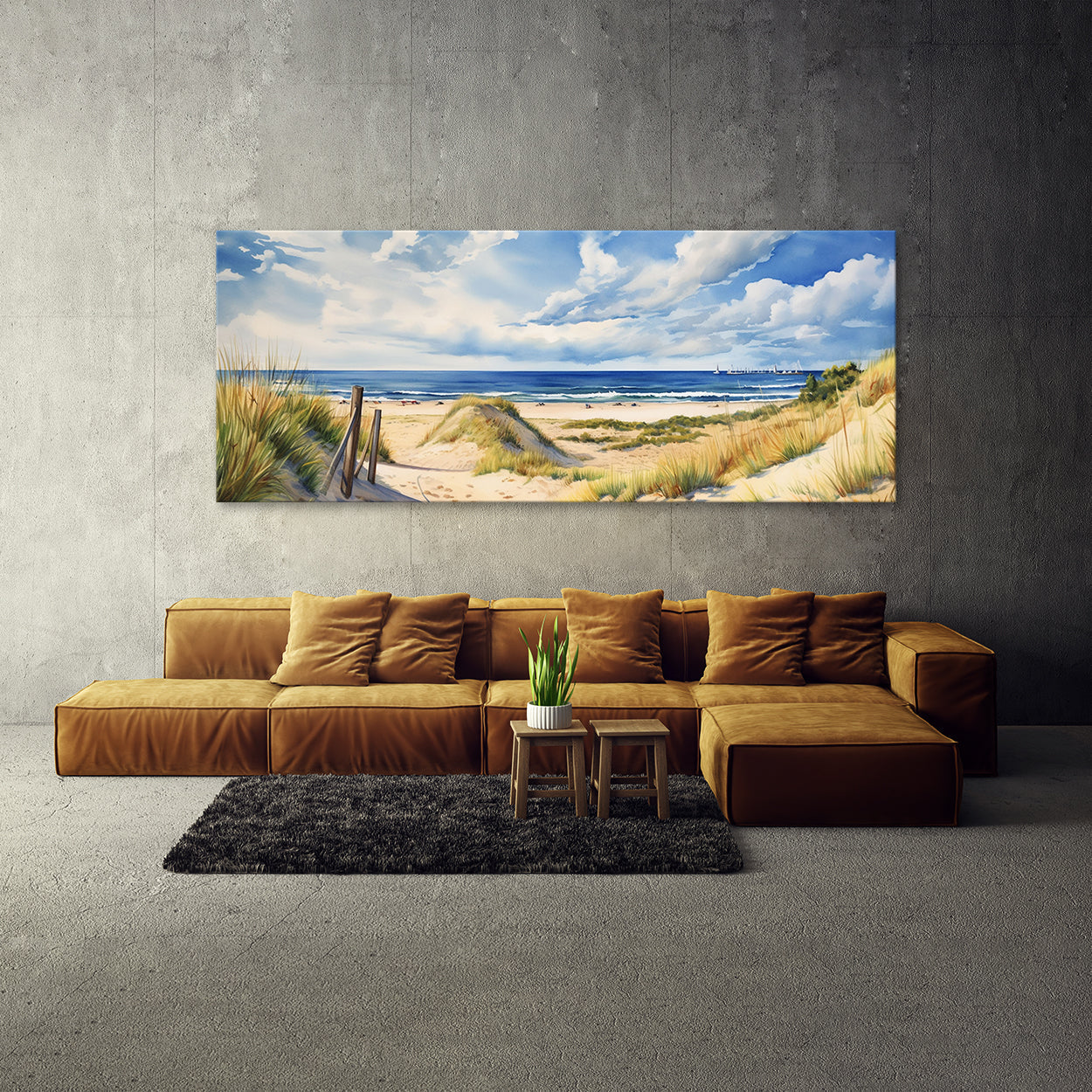 Coastal Sky Sand Watercolor 9 Wall Art