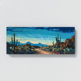 Desert Impasto Landscape Blue 40 Wall Art