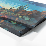 Desert Impasto Landscape Blue 40 Wall Art