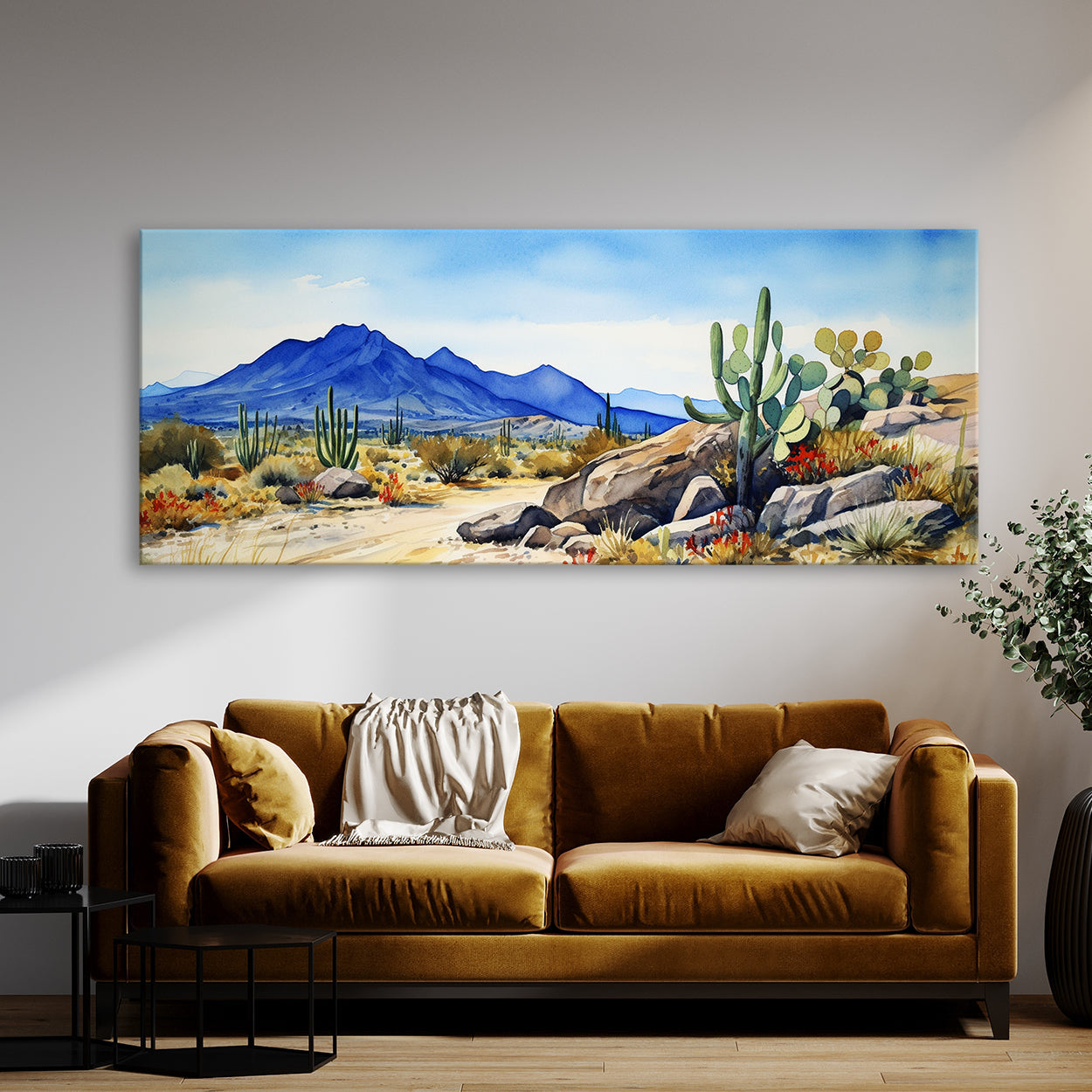 Desert Landscape Watercolor 27 Wall Art