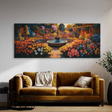 Flower Garden Fountain Blooms 25 Wall Art