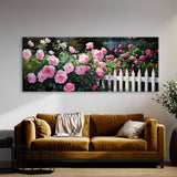 Flower Garden Roses Fence 8 Wall Art