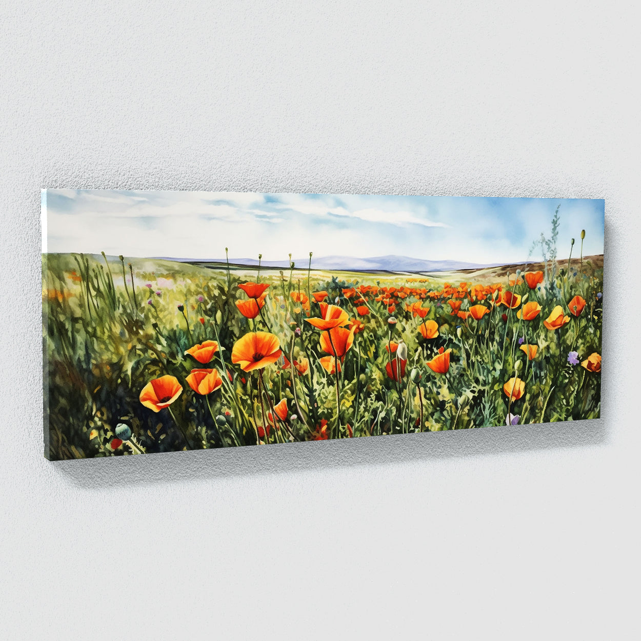 Flower Watercolor Poppies 28 Wall Art