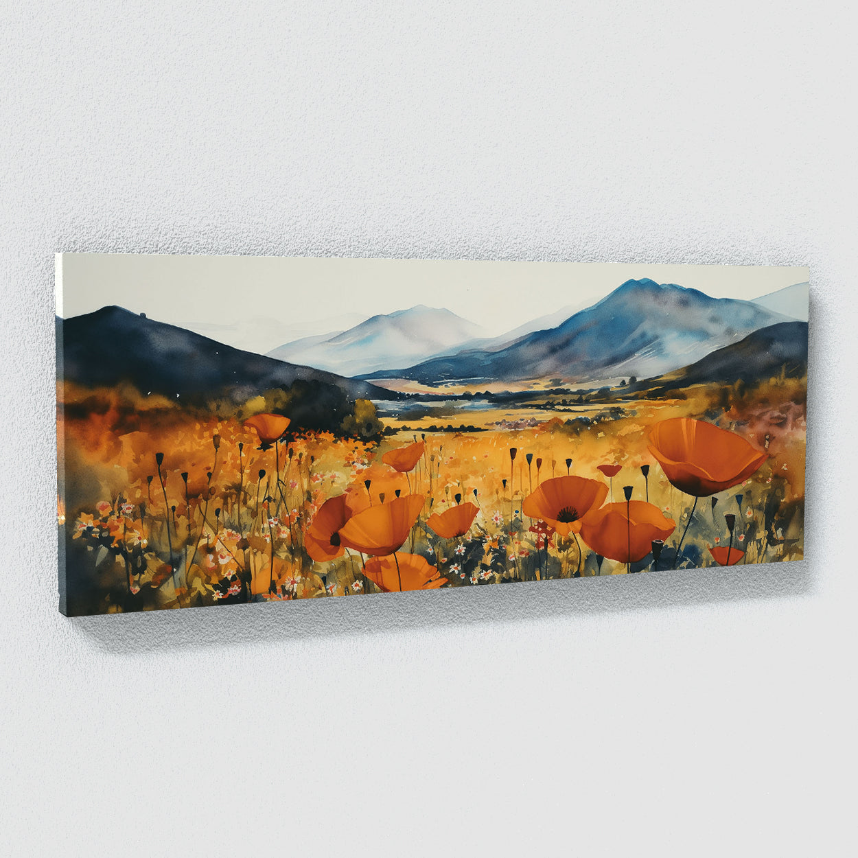 Flower Watercolor Poppies 47 Wall Art