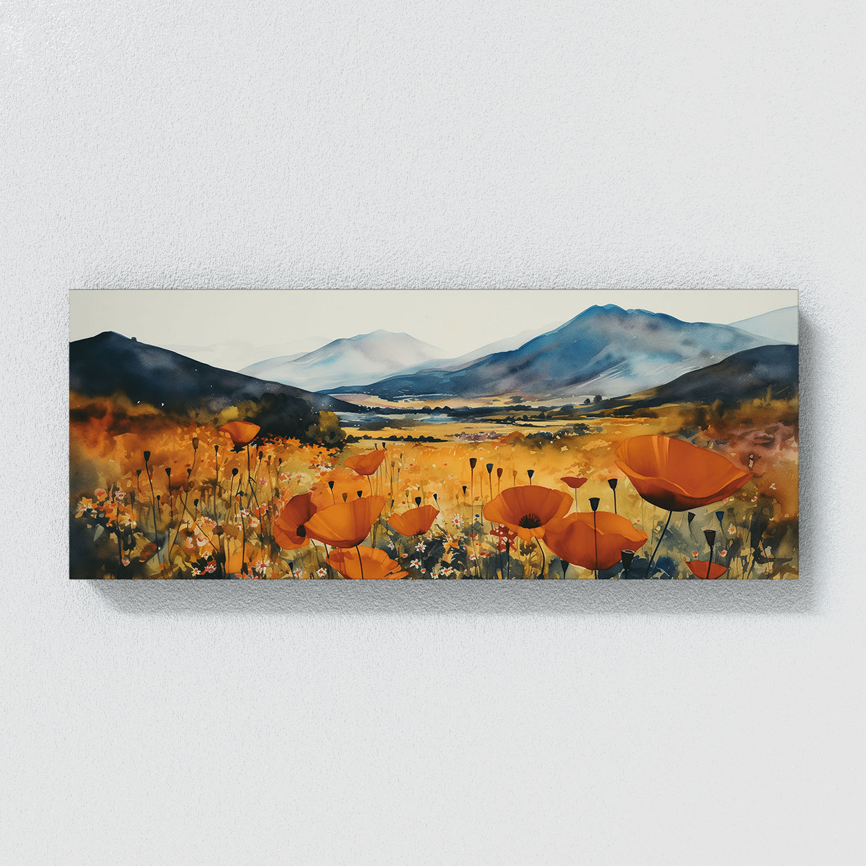 Flower Watercolor Poppies 47 Wall Art