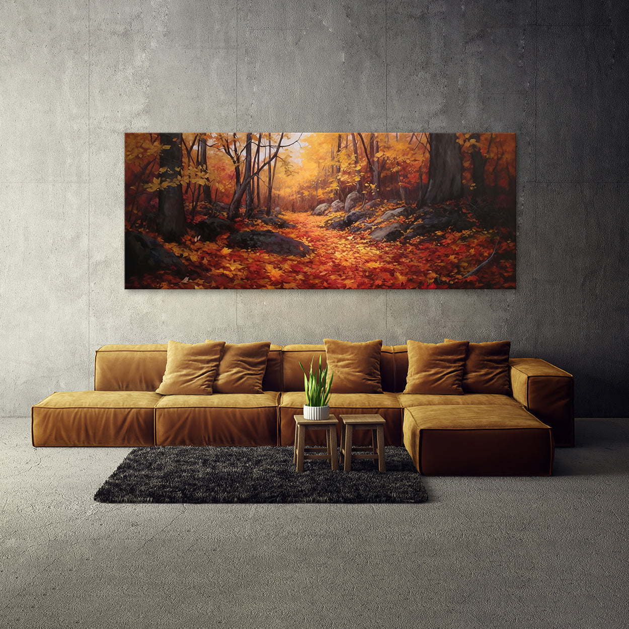 Forest Autumn Leaves Colors 2 Wall Art