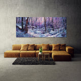 Forest Snow Blues Purples 7 Wall Art