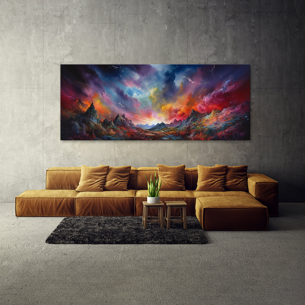 Galaxy Landscape Color 1 Wall Art