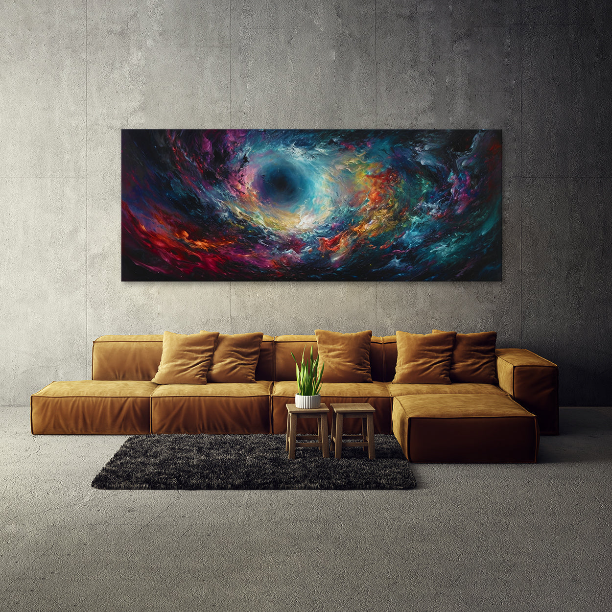 Galaxy Landscape Vortex Colors 53 Wall Art