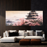 Japanese Castle Cherry Blossom 12 Wall Art