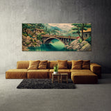 Japanese River Boat Bridge 37 Wall Art