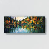 Lake Impasto Serene Tall Bright 36 Wall Art