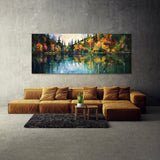 Lake Impasto Serene Tall Bright 36 Wall Art