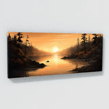 Lake Peaceful Golden Hues 57 Wall Art