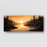 Lake Peaceful Golden Hues 57 Wall Art