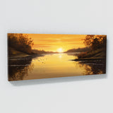 Lake Peaceful Golden Hues 9 Wall Art