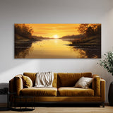 Lake Peaceful Golden Hues 9 Wall Art
