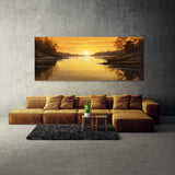 Lake Peaceful Golden Hues 9 Wall Art