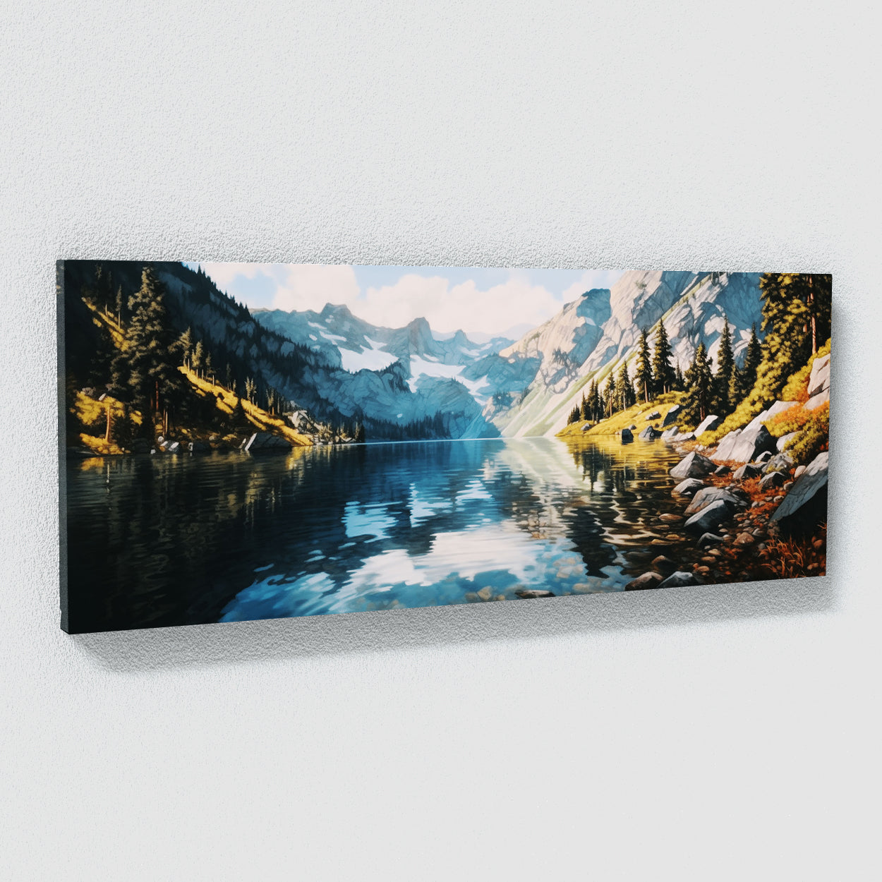 Lake Realistic Reflections Water 60 Wall Art