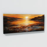 Lake Textured Golden 37 Wall Art