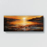 Lake Textured Golden 37 Wall Art