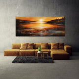 Lake Textured Golden 37 Wall Art