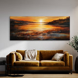 Lake Textured Golden 37 Wall Art