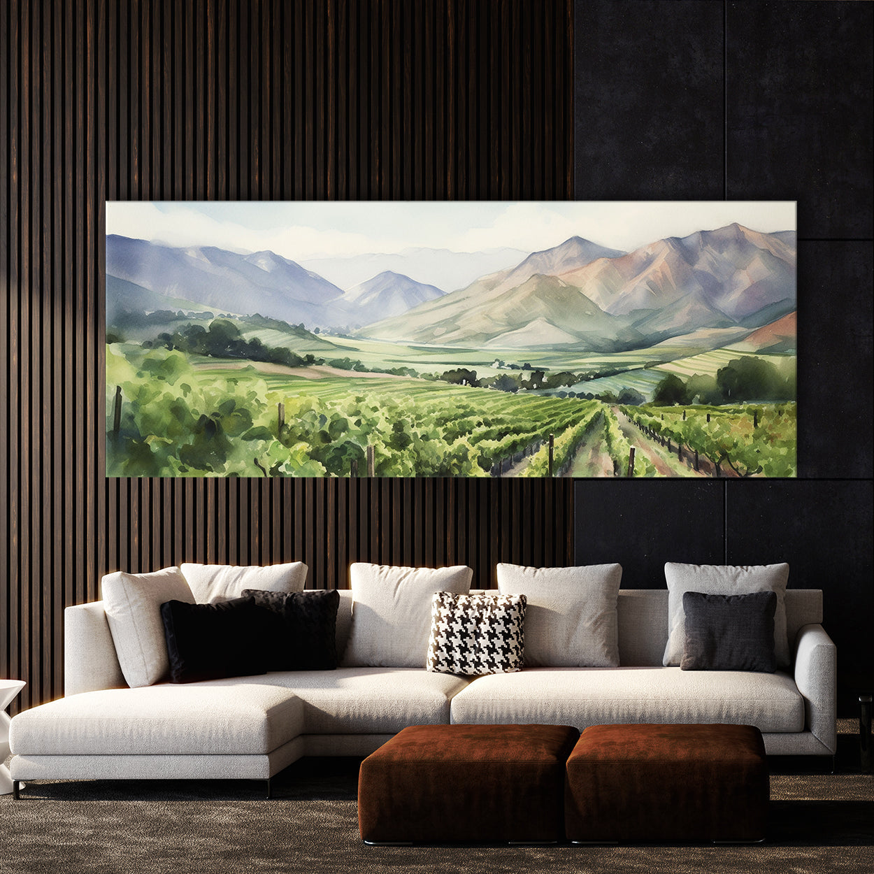 Nature Watercolor Vineyard 17 Wall Art