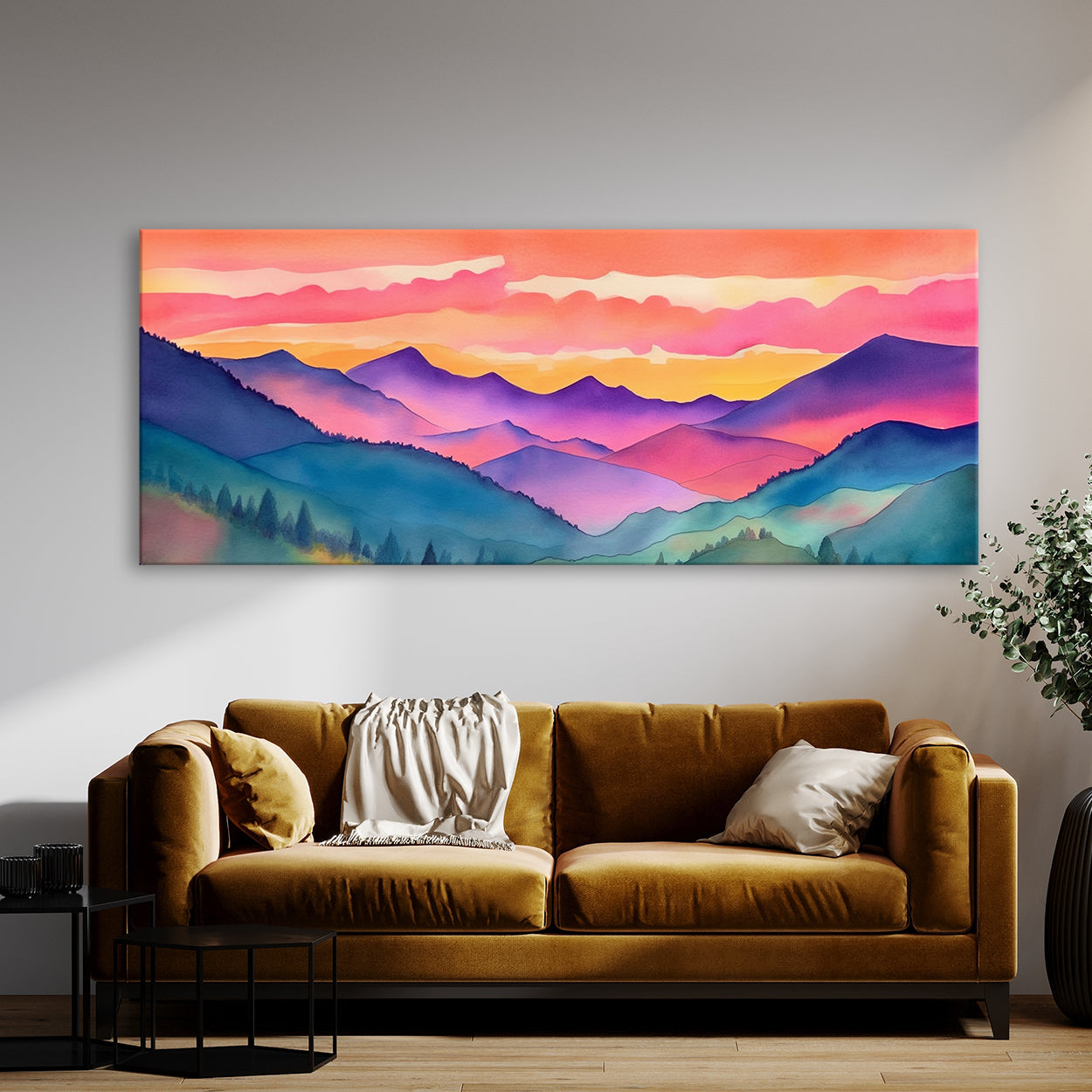Sunrise Vivid Watercolor 210 Wall Art