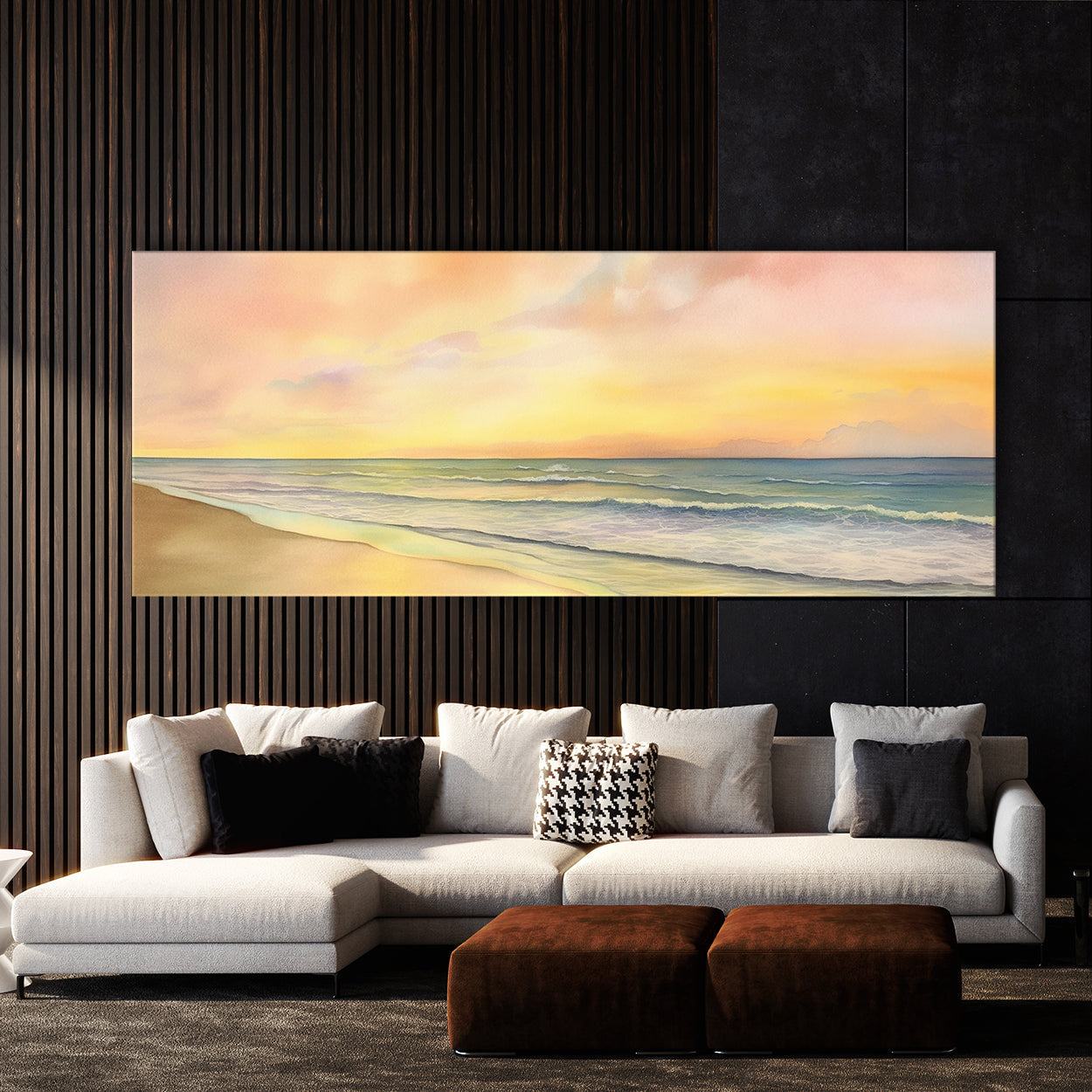 Sunrise Watercolor Soft Hazy 211 Wall Art
