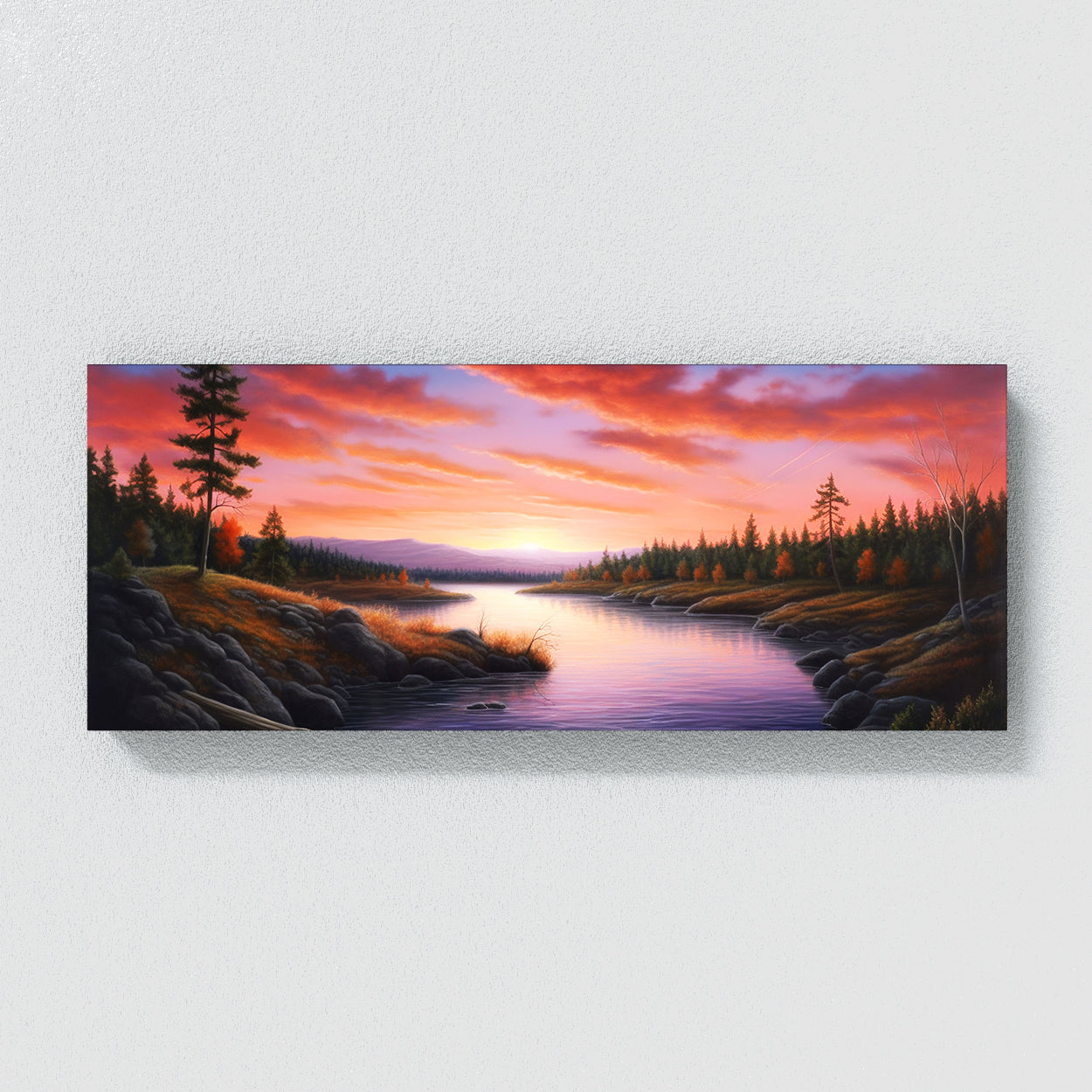 Sunset Realistic River Sky 251 Wall Art