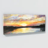 Sunset River Brushstrokes 140 Wall Art