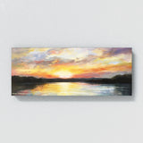Sunset River Brushstrokes 140 Wall Art