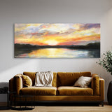 Sunset River Brushstrokes 140 Wall Art