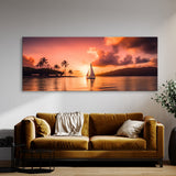 Tropical Beautiful Sailboat 109 Wall Art