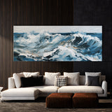 Wave Impasto Brushstrokes 3D 70 Wall Art