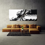 Marble Modern Luxury Black White 70 Wall Art