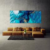 Marble Modern Luxury Blue 36 Wall Art