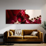 Marble Modern Luxury Ruby Red 26 Wall Art