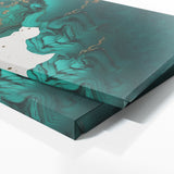 Marble Modern Luxury Teal 76 Wall Art